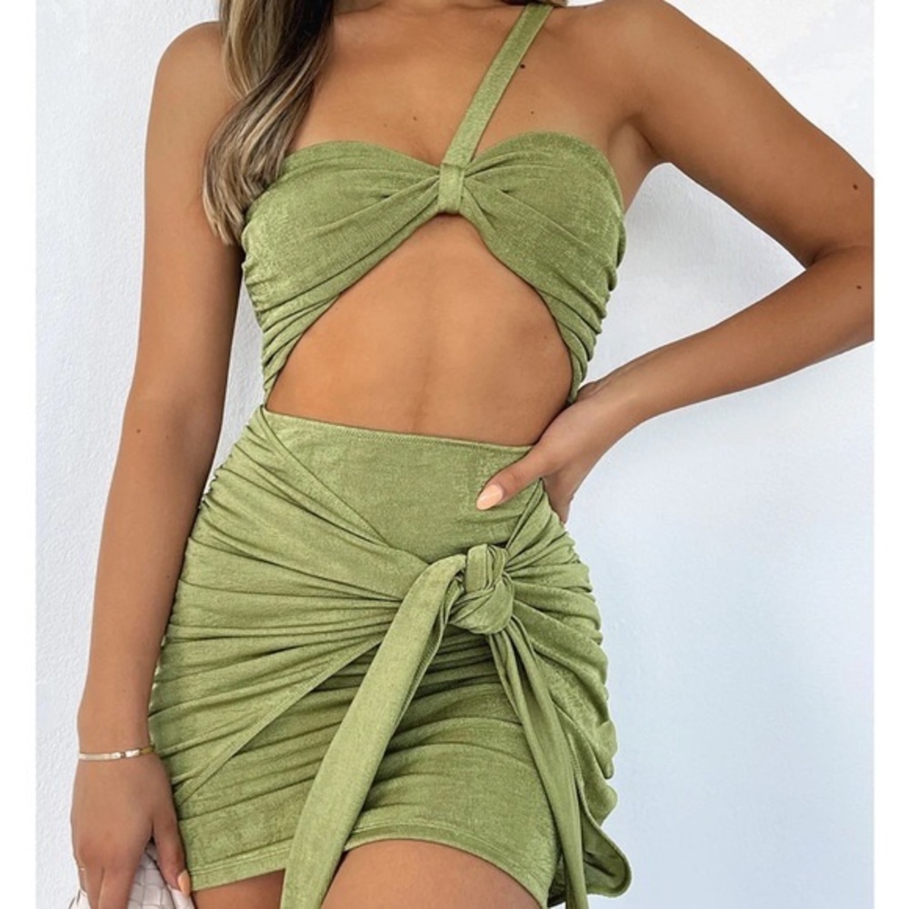 White fox mini dress